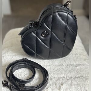 Coach quilted heart bag